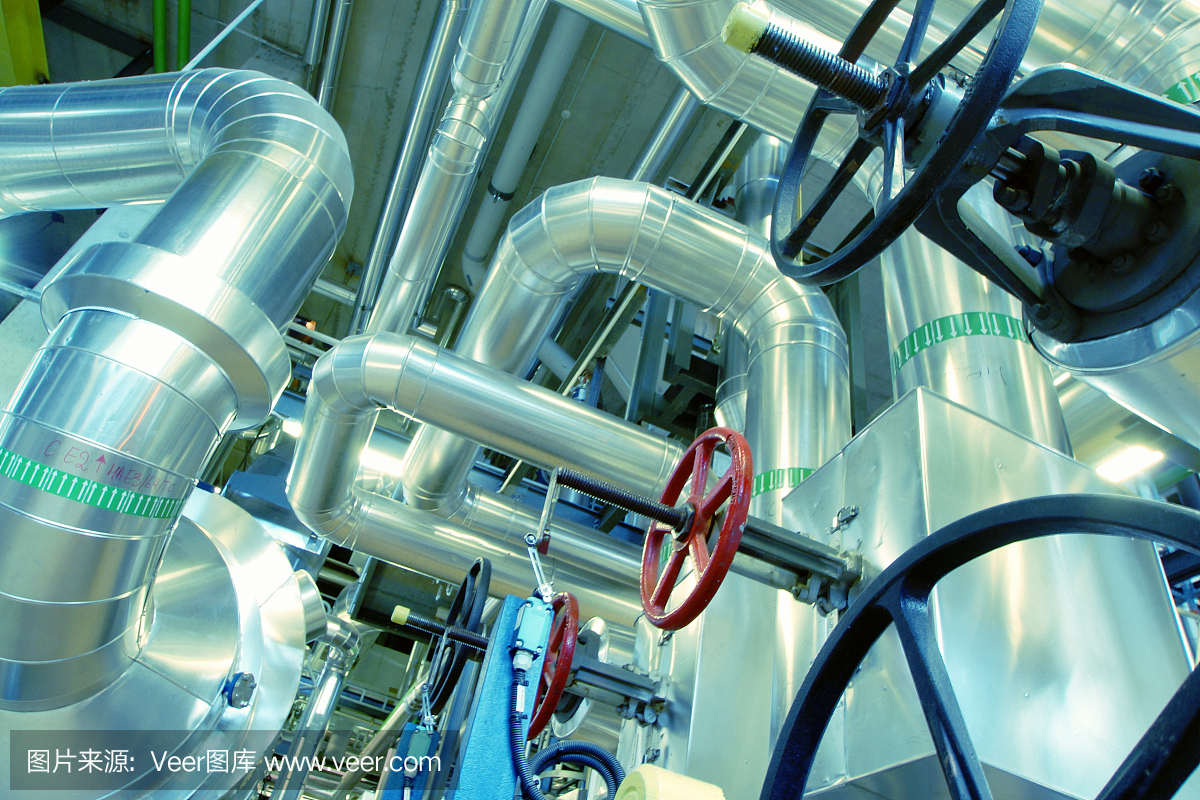 工業(yè)園區(qū)、鋼鐵管道、閥門、電纜